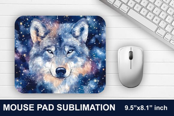 Download Wolf Mouse Pad Sublimation Design - Premium Resources