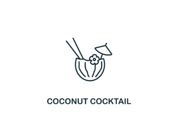 Download Coconut Cocktail Icon - Coconut cocktail Collection