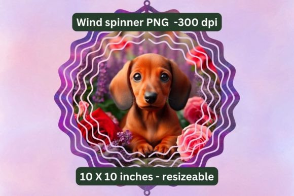 Download Dachshund Sublimation Wind Spinner PNG - Sublimation wind spinner Collection